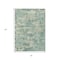 Homeroots 3' X 5' Teal Blue Linen And Pale Aqua Abstract Washable Indoor Outdoor Area Rug 630909 - alternate 1