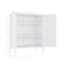 Manhattan Comfort 2-Piece Naomi Accent Cabinet and Storage Cabinet in White 2-AF067-WH - alternate 3