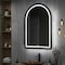 Homeroots 39" Black Metal Arch Metal Framed LED Lighted Bathroom Vanity Mirror 564851 - alternate 3