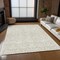 Homeroots 5' X 8' Beige And Ivory Damask Washable Indoor Outdoor Area Rug 595122 - alternate 3