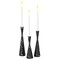 Fabulaxe Marble Resin Candle Holders - Pack of 18 Black Decorative Taper Candlesticks for Home Decor,  QI004063.BK.6 - alternate 2