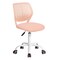Homeroots Baby Pink and White Adjustable Height Swivel Rolling Office Chair 568068 - alternate 2