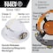 Klein Tools Hard Hat with Lamp, PC/ABS, 4-point Point Ratchet with Pivot, Type 1, Class C, White 60407RL - alternate 3
