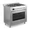 Koolmore 36 Inch Professional Dual Fuel range Stainless Steel with Legs KM-FR36DF-SS - alternate 2