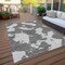 Homeroots 5' X 8' Gray And Ivory Abstract Washable Indoor Outdoor Area Rug 614540 - alternate 3