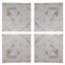 Homeroots Set of Four White Wood Square Framed Art, 4PK 401271 - alternate 1