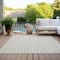 Homeroots 10' X 14' Ivory And Beige Geometric Washable Indoor Outdoor Area Rug 583305 - alternate 3