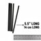 Beyondgreen Cocktail Straws 5.5in Black, Unwrapped, 2500PK STR0550BLK - alternate 3
