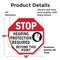 Signmission Stop Hearing Protection Required Be, 10 Inch X 10 Inch, Vinyl Decal OC-D-10-123 - alternate 2