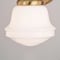 Vaxcel Huntley 3 Light LED Gold Brass Farmhouse Bathroom Vanity Wall Fixture White Schoolhouse Glass W0453 - alternate 4
