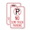 Signmission No Parking Sign No Semi Truck Parking with Symbol, 12'' X 18'' 2 Signs, Heavy Gauge Aluminum, 2PK A-1218-2PACK-23664 - alternate 1