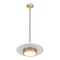 Z-Lite Ludo Matte White + Modern Gold 1 Light Pendant 829P16-MW-MGLD-LED - alternate 2
