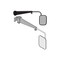 K&M Mfg Mirror Kit for John Deere 9000 Series 4WD Tractors Right-Hand Black Powder Coat 3167 - alternate 1