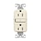 Eaton Wiring Devices Eaton Tamper-Resistant GFCI Receptacle, 125 V, 15 A, NEMA: NEMA 5-15R, Back, Side Wiring, Light Almond TRGF15LA - alternate 1