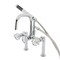 Kingston Brass 7" Center Deck-Mount Clawfoot Tub Faucet with Knurled Handle and Hand Shower, Polished Chrome AE8401RKX - alternate 1