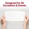 Smarty Had A Party 106 x 5 Clear with Gold Rim Flat Raised Edge Rectangular Disposable Plastic Plates, 120PK 9311CLG-CASE - alternate 2