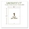 Avery EcoFriendly Recycled Shipping Labels, Inkjet/Laser, 8.5 x 11, White, 1/Sheet, 10PK 48809 - alternate 2