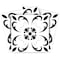 Homeroots 12" X 12" Black and White Delia Peel and Stick Removable Tiles 555891 - alternate 1