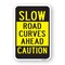 Signmission Slow Road Curves Ahead, Heavy-Gauge Aluminum Rust Proof Parking Sign, 18" x 24", A-1824-24731 A-1824-24731 - alternate 1