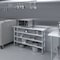Amgood 14in D x 60in L Stainless Steel Table, Three Undershelves AMG WT-1460-3SH-Z - alternate 3
