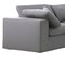 Homeroots 65" Gray Fabric Modular Sleeper Sofa With Ottoman 568279 - alternate 3