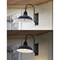 Jonathan Y Stanley 12.25" 1-Light Farmhouse Industrial Iron LED Gooseneck Arm Outdoor Sconce, Navy JYL7614C - alternate 2