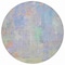 Homeroots 8' Purple Round Abstract Washable Indoor Outdoor Area Rug 607748 - alternate 2
