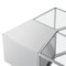 Homeroots Set of Three 37" Clear And Silver Glass  Stainless Steel Square Mirrored Bunching Coffee Tables 528846 - alternate 2