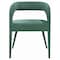 Homeroots Set of Two Green Upholstered Linen Open Back Dining Side Chairs 558312 - alternate 2