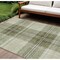 Homeroots 10' X 14' Artichoke Green Brown And Ivory Plaid Washable Indoor Outdoor Area Rug 596308 - alternate 1