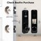 Wrightmaster 6-in-1 Aluminum Smart Pad Lock with Camera & Doorbell, Facial Recognition, App, Fingerprint, IC Card ZR-D4 - alternate 3