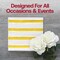 Smarty Had A Party White with Gold Stripes Paper BeverageCocktail Napkins 600 Napkins, 600PK 3295-CASE - alternate 3