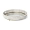 Homeroots 22in Antiqued Gold And White Metal Wood And Mirrored Glass Round Vanity Tray 376042 - alternate 1