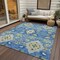 Homeroots 8' X 10' Blue Green And Orange Oriental Washable Indoor Outdoor Area Rug 597677 - alternate 4