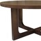 Homeroots 36" Brown Solid Wood Round Cross Legs Coffee Table 606250 - alternate 2