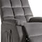 Homeroots 34" Gray Velvet Power Heated Massage Recliner 318860 - alternate 2