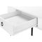 Homeroots 42" White and Black Wood and Metal Sled Computer Desk 489889 - alternate 4
