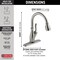 Delta Leland Single Handle Pull-Down Kitchen Faucet with Touch2O and ShieldSpray Technologies 9178T-SP-DST - alternate 2