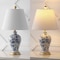 Jonathan Y Grace 24" French Country Cottage Ceramic/Iron Floral Urn LED Table Lamp, Blue/White JYL3009B - alternate 2