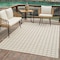 Homeroots 5' X 7' Cream and Beige Geometric Distressed Indoor Outdoor Area Rug 558796 - alternate 3