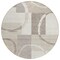 Homeroots 8' Ivory And Beige Round Geometric Washable Indoor Outdoor Area Rug 612583 - alternate 2