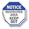 Signmission Notice Restricted Area Keep Out, 18 inch X 18 inch, Vinyl Decal, 2PK OC-D-2PACK-18-176 - alternate 1