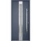 Vdomdoors Steel Door Deux 1717 Gray Graphite Stainless Inserts Single Modern Painted-W36xH80-Left-hand Outswi DEUX1717EXD-GRE-W36xH80-LH-O - alternate 2