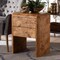 Bali & Pari Nebu Modern and Contemporary Natural Mappa Real Burl Wood Nightstand 249-13928-ZORO - alternate 2