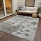 Homeroots 10' X 14' Taupe Ivory And Tan Floral Washable Indoor Outdoor Area Rug  582787 - alternate 2