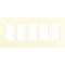 Lutron Designer Wall Plates, Number of Gangs: 5 Thermoset, Gloss Finish, Light Almond CW-5-LA - alternate 1