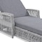 Homeroots 78" Gray Metal Outdoor Chaise Lounge with Gray Cushion 625684 - alternate 2