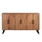 Homeroots 69" Brown Solid Wood Live Edge Sideboard with Six Doors 634312 - alternate 2