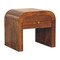 Homeroots 16" Chestnut Solid Wood One Drawer Nightstand 653811 - alternate 2