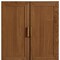 Homeroots Set Of Two Walnut Wood Corner Accent Cabinet With Two Doors 719690 - alternate 3